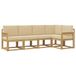 vidaXL Buiten bankenset 5 st Wit en Beige