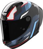 Nolan X-804 RS Ultra Carbon Piega Helm - Blauw/rood - XXL