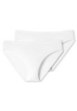 SCHIESSER 95/5 slip (2-pack) - dames tai biologisch katoen wit