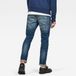 G-Star 3301 Slim Heren Jeans Worker Blue Faded Katoen/Polyester/Elastaan 34/38