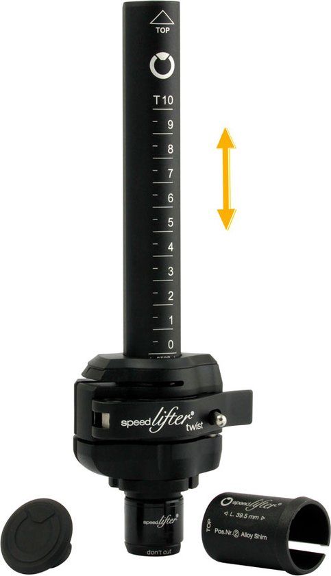 BySchulz stuurpenlift 11/8 inch Twist T6 Zwart