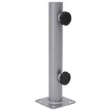 Maison Exclusive Parasolvoet voor masten met een diameter van 32/34/38 mm, zilverkleurig staal