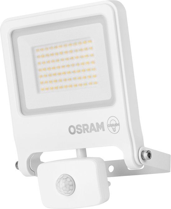 Osram ENDURA FLOOD PC 50W LED-schijnwerper met sensor, 3000K warm wit, 5000 lumen, IP44