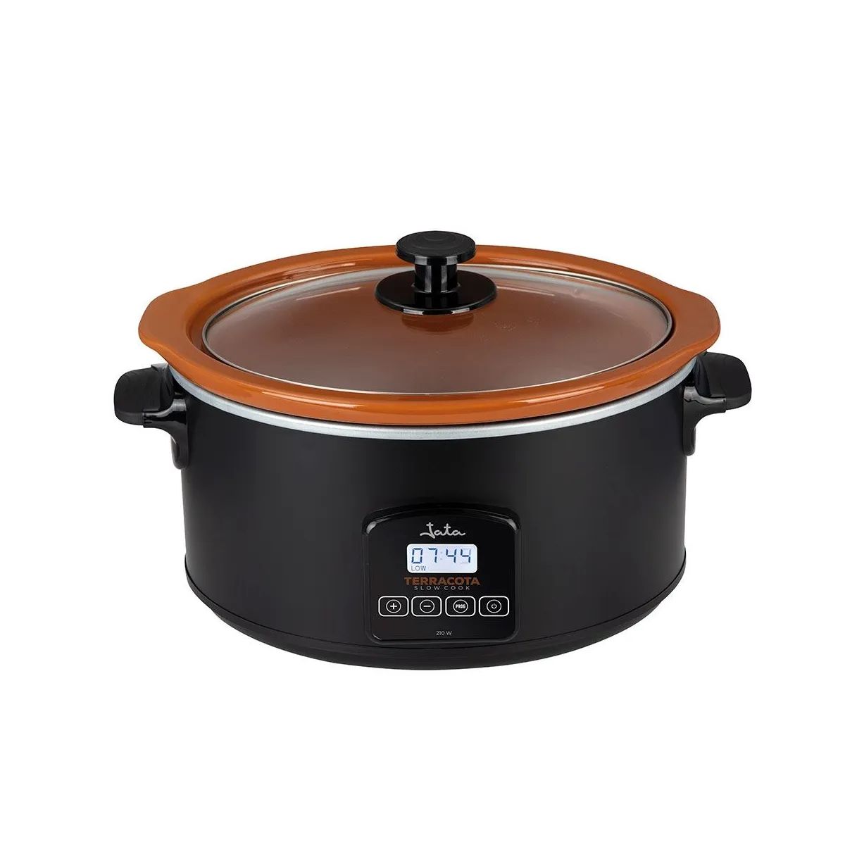 JATA JEOL2145 Slowcooker - 5L - Zwart/Terracotta - Digitaal - 210W