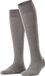 FALKE Sensitive Berlin drukvrije comfort tailleband wol katoen kniekousen dames grijs - maat 35-38