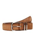 Tom Tailor - TTMILLIE leren riem met afgeronde gesp - Maat 95 - cognac uni