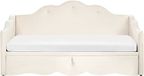 Beliani LORETTE - Onderschuifbed - Lichtbeige - 90/180 x 200 cm - Fluweel
