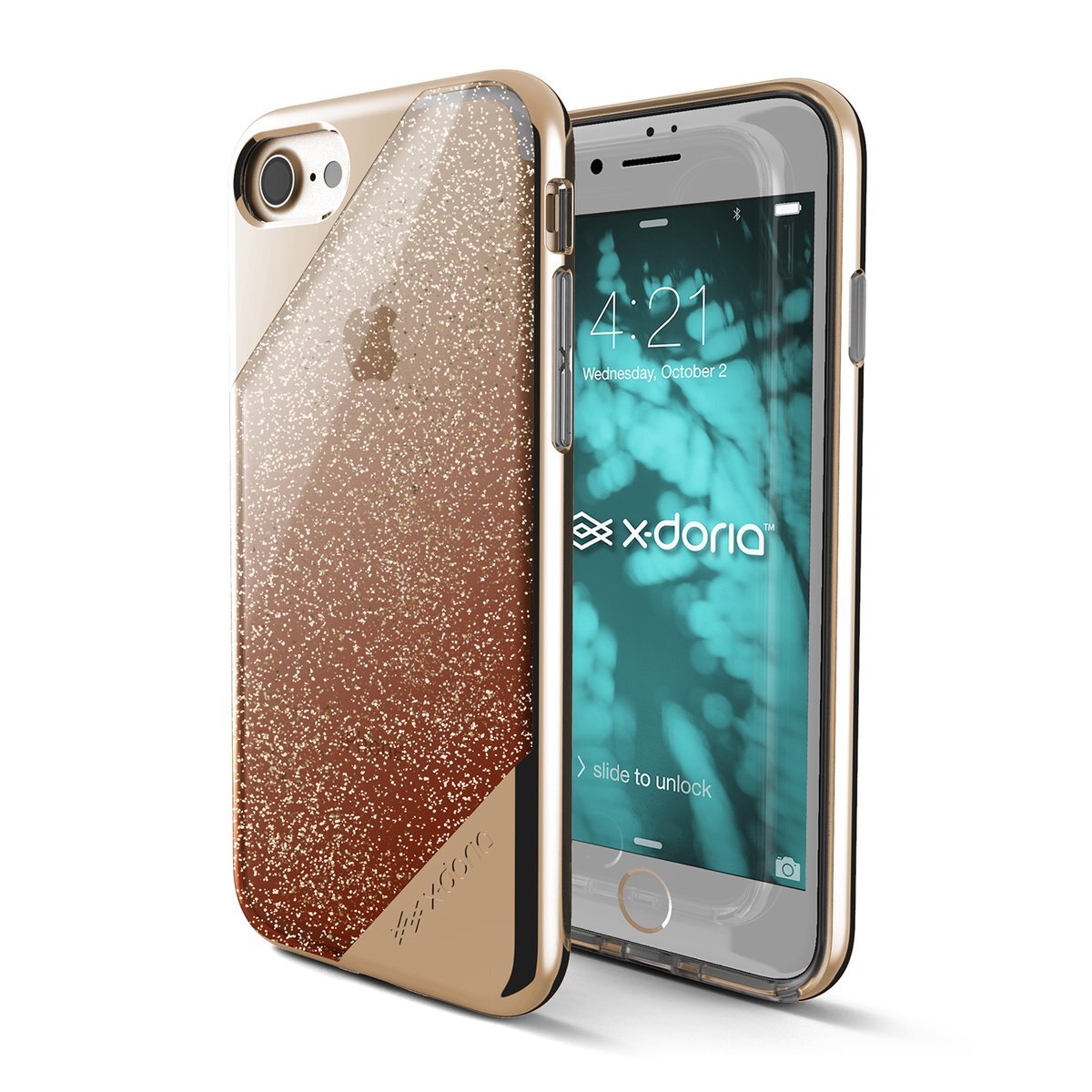 X-Doria Revel lux cover glitter - goud - voor iPhone 7