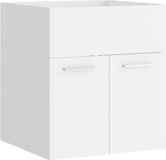 vidaXL Wastafelkast 41x38,5x46 cm bewerkt hout wit