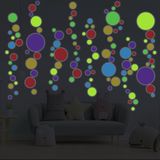 Ambiance Sticker Lichtgevende sticker - MEERKLEURIGE STIPPEN - Fluorescerende muur-/plafondsticker voor kinderen - 145x110cm