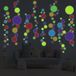 Ambiance Sticker Lichtgevende sticker - MEERKLEURIGE STIPPEN - Fluorescerende muur-/plafondsticker voor kinderen - 145x110cm