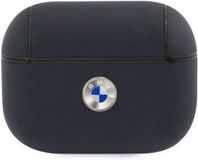 BMW Signature Leather AirPods Case - Geschikt voor Apple Airpods Pro (1e Generatie) - Bleu
