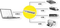 ROLINE USB 3.2 Gen 1 hub, 4-poorts, type C aansluitkabel