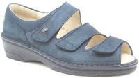 Finn Comfort ISCHIA - Wijdte H Blauw Nubuck Platte Sandalen Vrouwen Maat 40