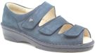 Finn Comfort ISCHIA - Wijdte H Blauw Nubuck Platte Sandalen Vrouwen Maat 40