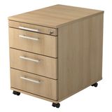 hjh OFFICE PRO Ladeblok - 3 Lades - Verrijdbaar - Beuken - 42,8 x 58 x 59 cm - Signa Ac30 RE