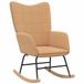 vidaXL Schommelstoel Beige Sherpa Stof
