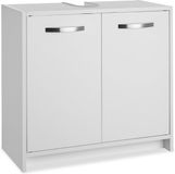 Tectake Wastafelonderkast met 2 deuren - Wit