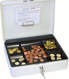 Wedo Metalen Geldkist met Bankbiljet clip en 5 munt vakken - Wit