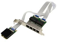 KALEA-INFORMATIQUE Mini PCIe Quad Gigabit LAN Ethernet RJ45 10/100/1000 4 Port Network Controller Card met Intel I350 chipset