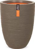 Capi Europe Vaas elegant laag Rib NL - 34x46 - Warm taupe