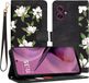 Techsuit Hoesje geschikt voor Motorola Moto G55 - FlipCraft Book Wallet Case met koord - Flowers of the Dawn