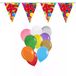 Folat Verjaardag 45 jaar feestartikelen set - 50x ballonnen - 2x leeftijd print vlaggenlijnen