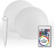 EASYmaxx Set van 2 LED-lampen op zonne-energie met kleurwisseling