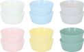 Alpina schaaltjes/kommetjes - 24x - gekleurd - kunststof - D11,8xH5 cm