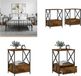 vidaXL Nachtkastjes - 2 stuks - 50x41x65 cm - Bewerkt Hout - Gerookt Eikenkleurig