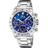 Lotus Herenhorloge 18912/2 Chronograaf Freedom Analoog Staal Zilverkleurig Blauw 43.5 mm