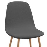 Martina Home Elastische stoelhoes Tunesië, 6-pack, antraciet