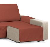 Martina Home Diamond chaise longue-sprei, gewatteerd, 240 cm, baksteen, universeel