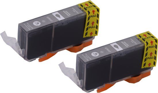 KATRIZ huismerk inkt voor Canon CLI-526GY - Grijs - 2 stuks