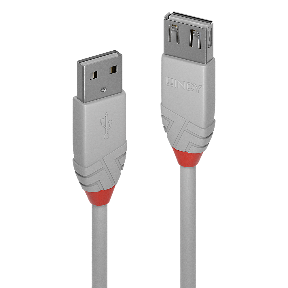 LINDY 36710 USB-kabel 0,2 m grijs