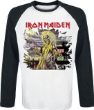 Iron Maiden Killers Shatter Heren Shirt met lange mouwen - wit/zwart - XL