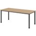 HAMMERBACHER Bureau H-Série | Piètement à 4 pieds | réglable en hauteur | extrêmement stable, Taille plateau de table : 180 x 80 cm, Couleur plateau de table : Chêne, Couleur piètement : Graphite