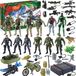oCreon Kerst-adventskalender 2025 met militair soldaat, 24-daagse countdown-kalender met soldaten-actiefiguren, wapens en uitrustingsaccessoires