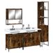 Maison Exclusive - Ensemble de meubles de salle de bain 4 pièces en bois composite chêne fumé