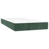 VidaXL 347691 Matras met binnenvering, Medium, Groen/Wit, Polyester, Schuim, 800 mm x 2000 mm x 200 mm
