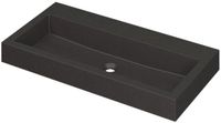Wastafel INK Momento Wastafel Quartz Zonder Kraangat - 900x450x90 mm - Quartz Zwart