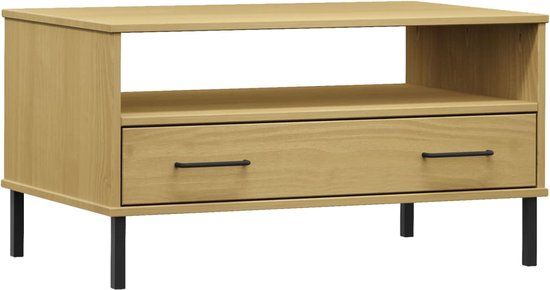 vidaXL Salontafel OSLO 85x50x45 cm Hout Bruin