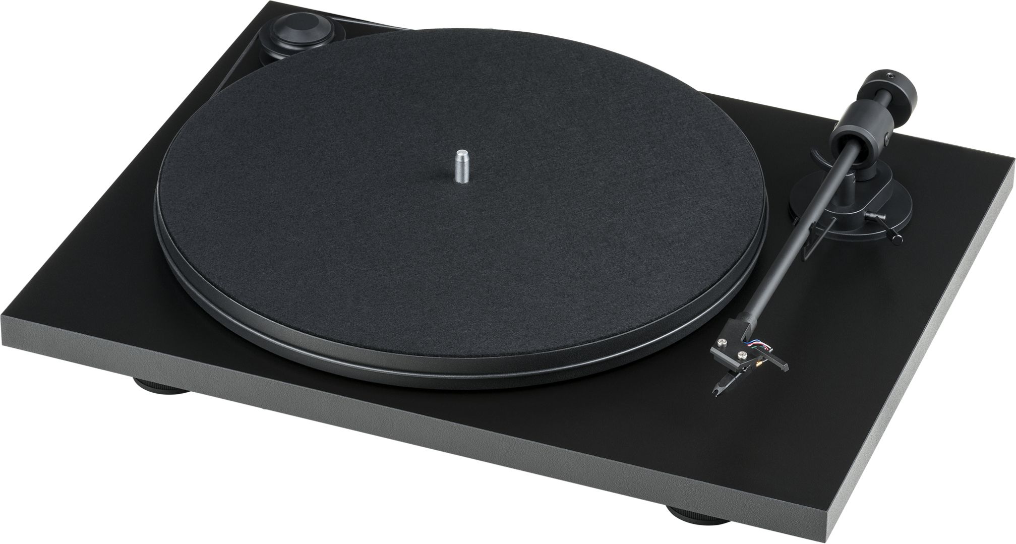 Pro-Ject Primary E Phono Turntable - Black - Belt Drive - Manual Operation - Built-in Phono Preamp