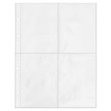 Ideen mit Herz Verzamelhoezen | doorzichtige hoezen | brochurehoezen | DIN A4 | 4-delig | 4 vakken van elk 10,5 x 14,8 cm | glashelder | 50 stuks | fotohoezen | ansichtkaarthoezen