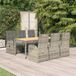 Prolenta Maison Exclusive Tuinset voor buiten, 7-delig, met kussens, grijs, van polyrotan