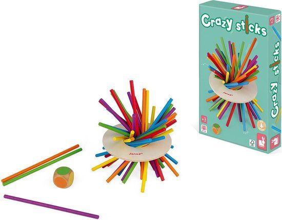 Janod Crazy Sticks - Behendigheidsspel - Familiespel - Vanaf 3 jaar