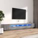 Maison Exclusive - Set de 3 meubles TV avec éclairage LED, gris sonoma, bois composite