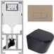 Geberit QeramiQ Dely Toiletset - Diepspoel - Rimless - Inbouwreservoir UP320 - Softclose Zitting - Taupe Bedieningsplaat
