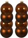 Decoris kerstballen - 8x st - kaneel bruin - D10 cm - glas - kerstversiering