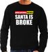 Bellatio Decorations Foute humor Kersttrui breaking news broke Kerst - sweater zwart - heren L